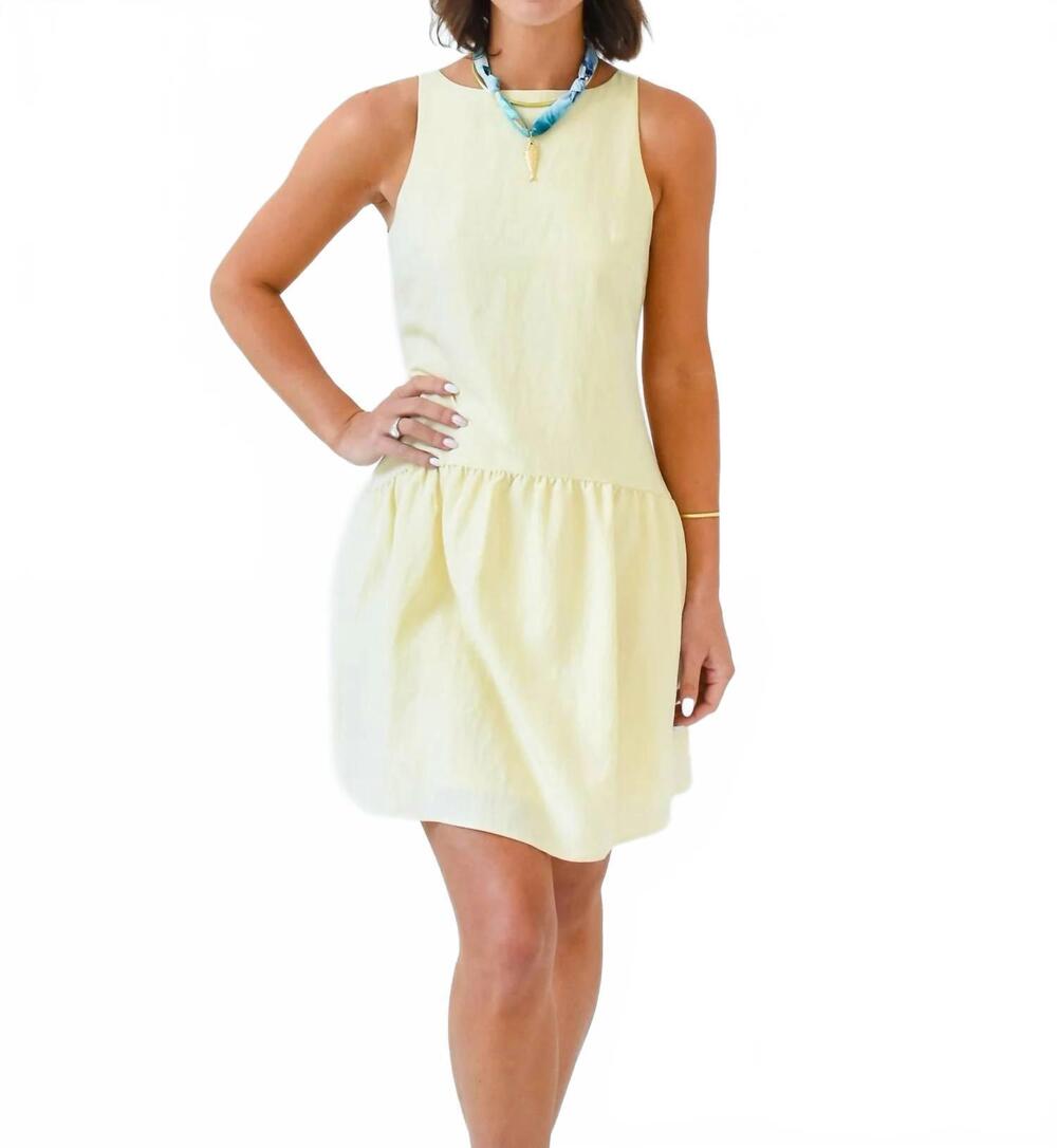 NEW MITTOSHOP drop waist darling dress in yellow